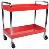 2 Shelf Service Cart with Dual Handles