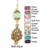 Babylonian Peacock Crystal 14 Kt Goldfilled Earrings