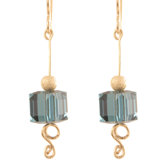 Crisp Melodic Crystal 14 Kt Goldfilled Earrings