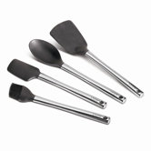 Tramontina Limited Editions LYON 4 Pc Utensil Set Stainless Steel with Silicone Head