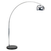 Curva 1 Light Floor Lamp in Chrome