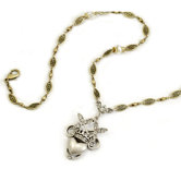 Swarovski Crystal Sacred Heart and Crown Necklace