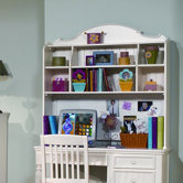 Summer Breeze Computer Desk Hutch in Distressed Simple White