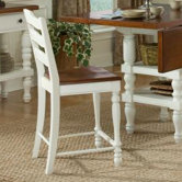 DO NOT SET LIVE!Concord Ladder Back Side Chair in Distressed Burnished White and Cherry