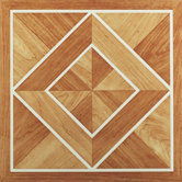 Nexus 12" x 12" Vinyl Tile in White Border Classic Inlaid Parquet