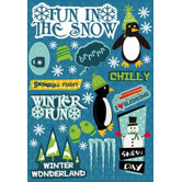 Cardstock Stickers Fun in the Snow