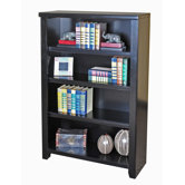 Tribeca Loft Black Office Collection 48" Bookcase in Distressed Painted Black