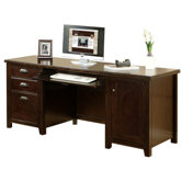 Hardwood Computer Credenza