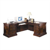 Mt. View Office Executive L-Shaped Computer Desk and Return Set (Left)
