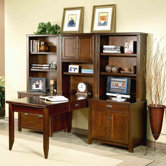Tribeca Loft Cherry L-Shape Desk Office Suite