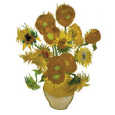 Special Edition Flat Flowers Window Stickers in Sunflowers