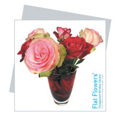 Flat Flowers Window Stickers Originals in Roses