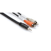 3' 3.5mm TRSM to Dual RCAM Stereo Breakout Cable