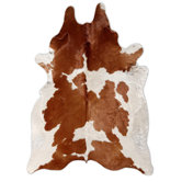 Natural Cowhide Brown and White Rug