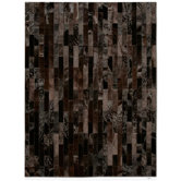 Patchwork Cowhide Linea Brownie Rug