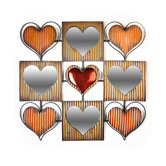 Mirrored Hearts Metal Wall Art
