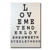 Eye Test 'Love Me Tender' Canvas Print