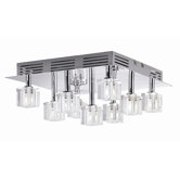 Britta 9 Light Semi-Flush Mount Ceiling Light in Chrome