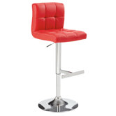 Rockwell Faux Leather Adjustable Bar Stool