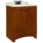 Melborn 24.5" Bathroom Vanity with Solid Surface Technology Top