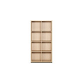 4 Row and 2 Column Thick Framed Open Cabinet