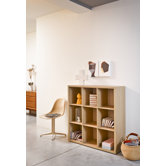 3 Row and 3 Column Thick Framed Open Cabinet