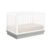 Acrylic Harlow 3-in-1 Convertible Crib with Toddler Rail