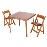35" Oak Folding Card Table