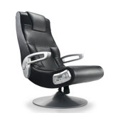 musicrocker Soundsessel klappbar "Comfort II" in Hot Chocolate / Silber / Chrom
