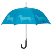 Dog Park Dachshund Walking Silhouette Stick Umbrella