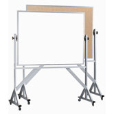 Reversible Free Standing Combination Board with Marker Board and Bulletin Board