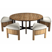 Bronzewood Low Tapas Dining Set