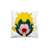 Stone Flower Applique Pillow