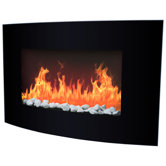 Wall Mounted Arched Glass Electric Fireplace