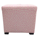 Pinky Chain Cotton Cube Ottoman