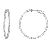 Cubic Zirconia Hoop Earring