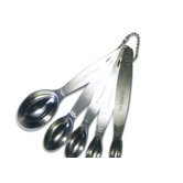 5 Piece Measuring Spoon Set in 18 / 8 Stainless Steel