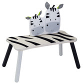 Kids' Zebra Long Bench
