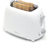 Toaster 2 Scheiben in Wei&szlig; mit Br&ouml;tchenaufsatz