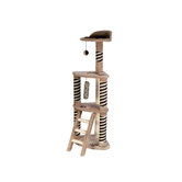 Catwalk Rome Plush Cat Climber in Brown/Beige