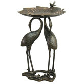 Heron / Lily Birdbath