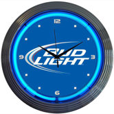 Blue Bud Light Neon Clock