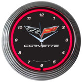 Cars and Motorcycles Corvette C6 Neon Clock