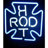 Hot Rod Cross Neon Sculpture