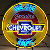 Chevrolet Neon Sign with Silkscreen Backing