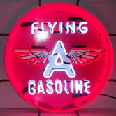 Flying A Gasoline Neon Sign