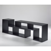 Stewart Office Bookcase in Black Woodgrain