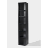 Fairfax Tall Narrow Bookcase in Black Woodgrain