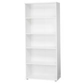 Cullen Tall Bookcase with Doors in White