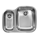 20.5" x 26.25" Double Bowl Undermount Stainless Steel Kitchen Sink